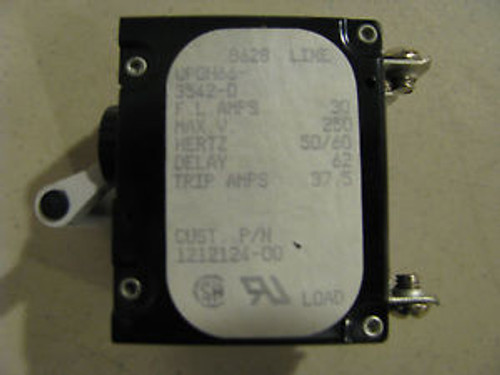 Airpax Circuit Breaker Upgh-66-3542-0 Nsn: 5925-01-375-1248 # 1212124-0 Dual Mrk