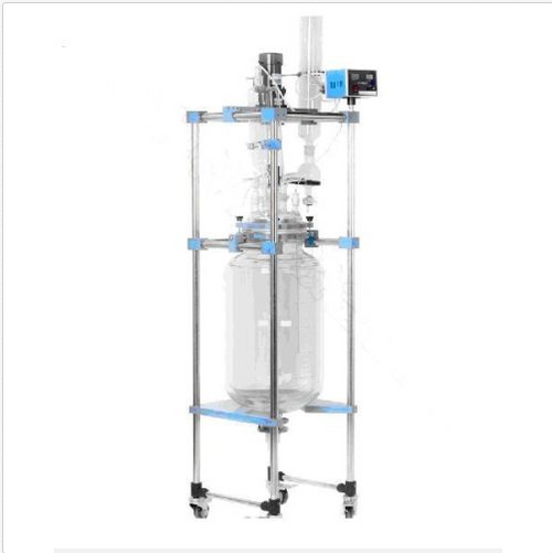 10L Chemical lab Jacketed Glass Reactor Vessel Digital Display 110V or 220V m