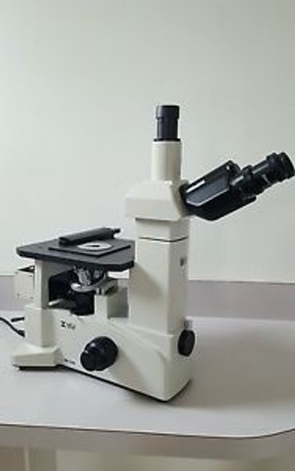 Meiji IM7200 Metallurgical Microscope Inverted w/ 4 plan Planachromat objectives