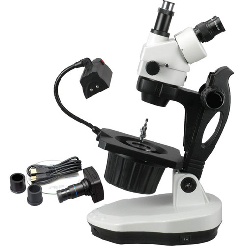 NEW Design - Gemology Microscope, Zoom Optical Head with Video Camera