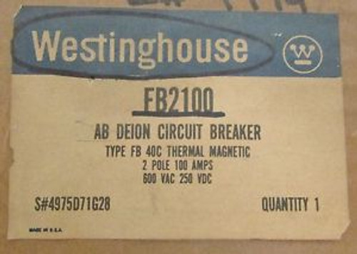 Westinghouse Fb Circuit Breaker 100 Amp 2 Pole Fb2100