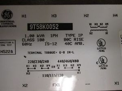 Ge Transformer Ge Transformer 9T58K0052