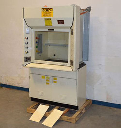 Kewaunee 4 Ventilation Laboratory Epoxy Fume Hood + Sink & Acid/Gas Cabinet