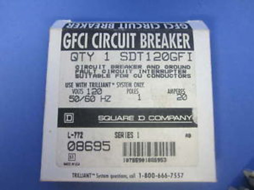 Square D Trilliant Gfci Circuit Breaker Cat#Sdt120Gfi 20A/120V/1Pole Nib