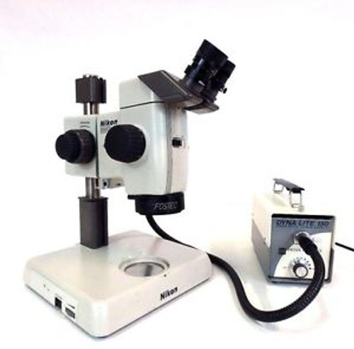 Nikon SMZ-U Stereo Zoom 1:10 Microscope w/ Eye Piece & Dyna Light 150 Source