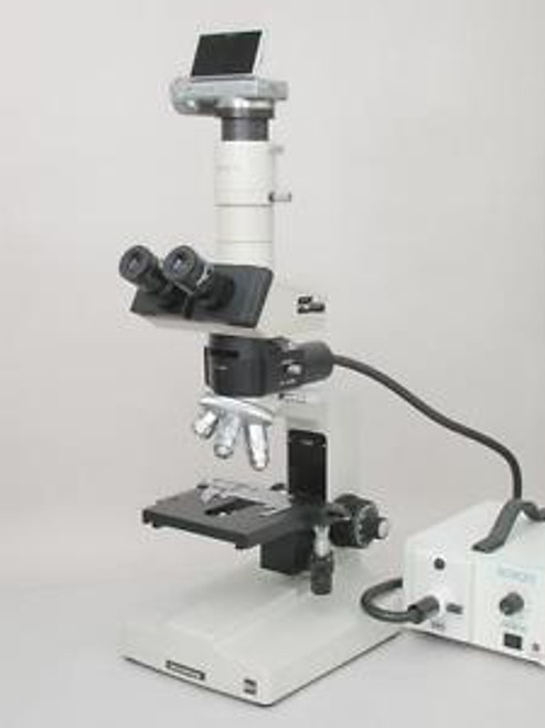 Olympus Metallurgical Microscope w/ 14MP Sony HD Camera & Fiber Optic Light