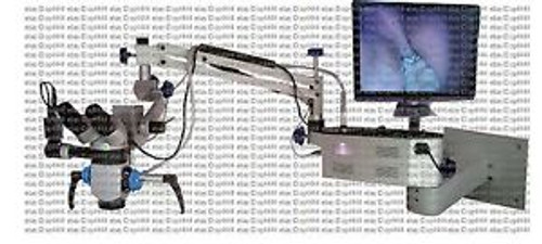 Wall Mount 3 Step Dental Microscope with Camera & Monitor