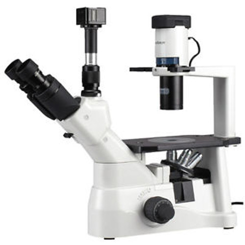AmScope IN400TA-5M 40X-900X Phase Contrast Inverted Microscope with 5MP Camera