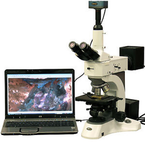 50X-2500X Darkfield Polarizing Metallurgical Microscope + 5MP Camera
