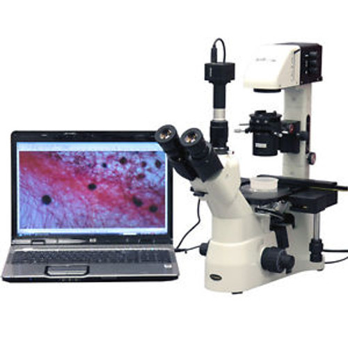 40X-900X Infinity Plan Phase Kohler Inverted Microscope w 9MP Camera