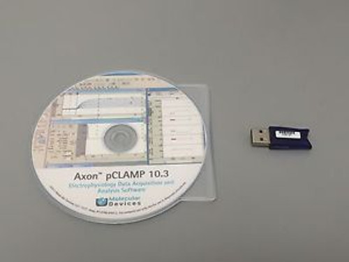 Axon Instruments pCLAMP 10 Electrophysiology Software CD and USB Security Key