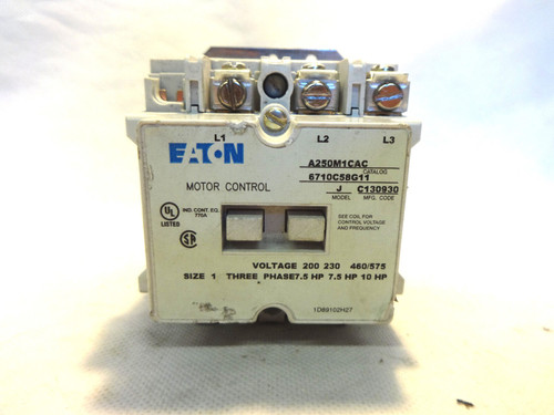 EATON A250M1CAC CONTACTOR