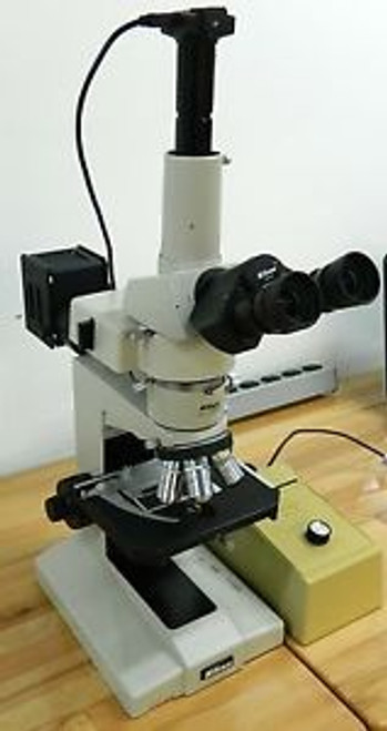 Nikon Optiphot  Microscope with Optizoom and Camera