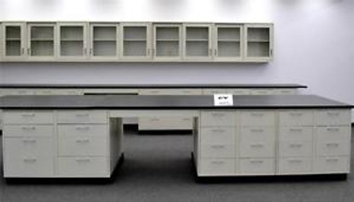 26 Island Laboratory Cabinets Group w/ Industrial Grade Counter Tops (CV OPEN3)