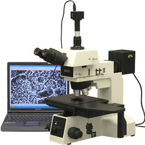 50X-750X Polarizing Darkfield Metallurgical Microscope with 3MP Digital Camera