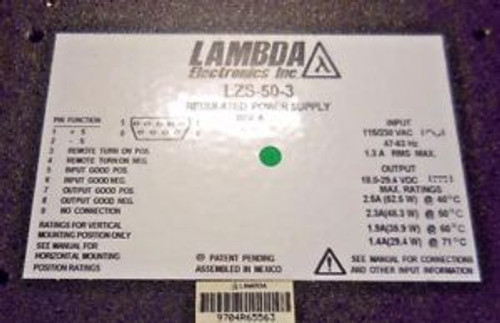 Lambda Lzs-50-3 Regulated Power Supply