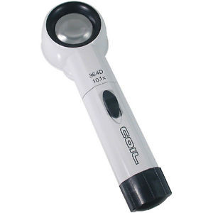 10.1X COIL Raylite Lighted Magnifier - 1.25 Inch Lens