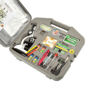 Durable Metal Body Beginner Zoom Microscope Kit Set For Kids Students Gift