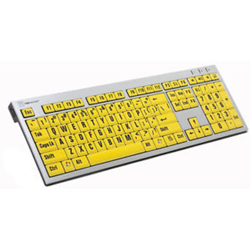 Logickeyboard Large Print Black On Yellow Keyboard