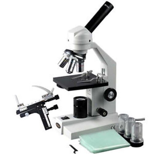 Amscope 40X-1000X Student Compound Microscope With Mechanical Stage