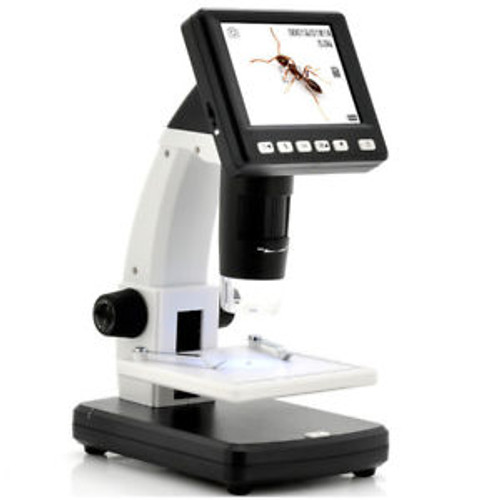 Digital Lcd Display Microscope Magnifier Usb Rechargeable Portable Stand 5Mp