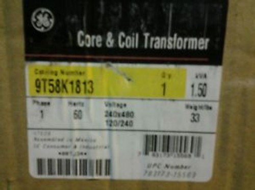 Ge 9T58K1813 1.50 Kva Transformer