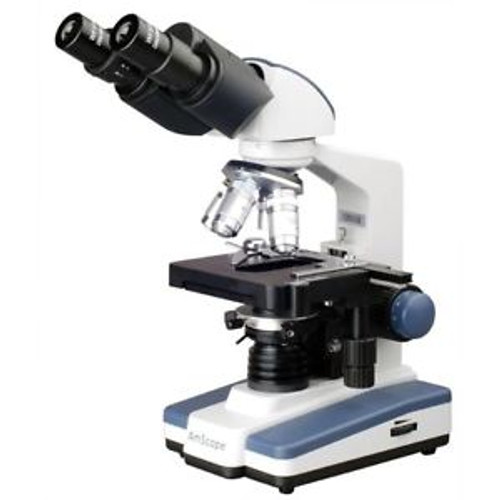 Amscope 40X - 2500X Led Lab Compound Microscope With 3D Two - Layer Mechanical S