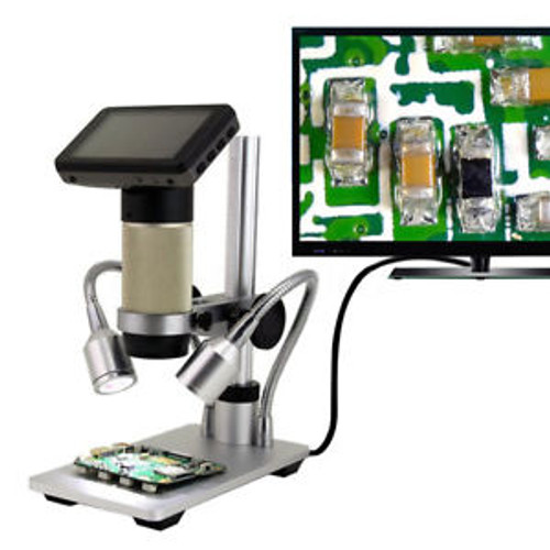 Hdmi 1080P Hd Digital Inspection Microscope Pcb Repair 10X-300X Smt Smd Camera