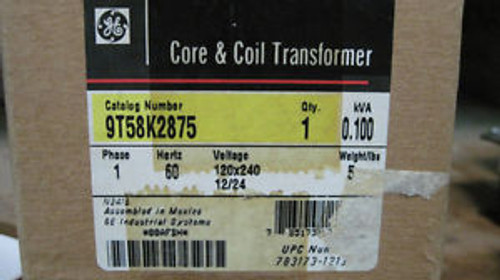 Nib Core & Coil Transformer 120-240 Voltage Cat# 9T58K2875