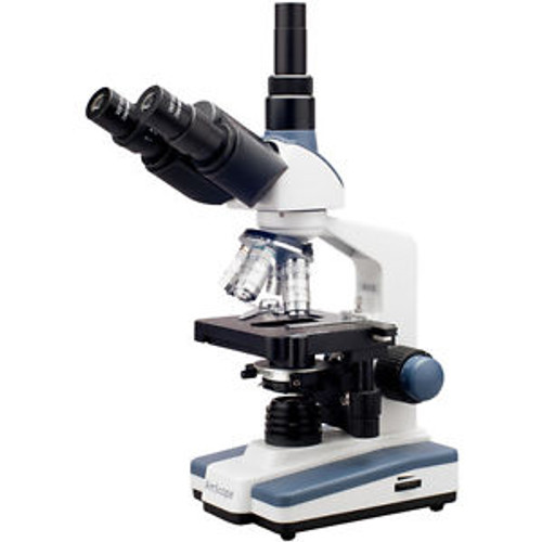Amscope 40X-1000X Led Lab Trinocular Compound Microscope W 3D Two-Layer Mechanic