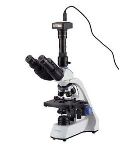 Amscope 40X-2500X Led Trinocular Compound Microscope + Mechanical Stage + 9Mp Ca