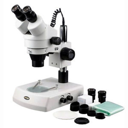 Amscope 7X-180X Binocular Stereo Zoom Microscope + Dual Halogen Lights
