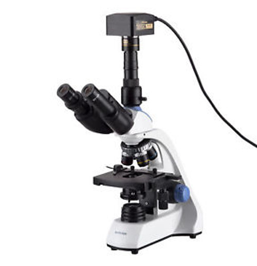 Amscope 40X-1000X Led Trinocular Compound Microscope + Mechanical Stage + 3Mp Ca