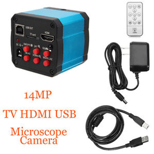 14Mp Tv Hdmi Usb Industry C-Mount Microscope Digital Camera Tf Video Recoder Dvr