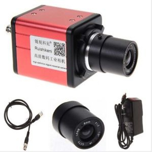 14MP TV USB Industry Digital C-mount Microscope Camera Video Recoder DVR+Lens CZ