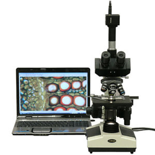 Amscope 40X-1600X Doctor Veterinary Clinic Biological Compound Microscope + 8Mp
