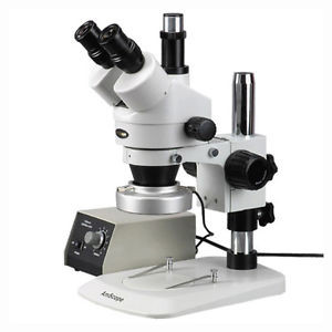 Amscope 7X-45X Trinocular Stereo Microscope With Aluminum 80-Led Ring Light