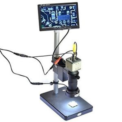 800Tvl Ccd 100X Microscope Industrial Camera C-Mount Lens Bnc Output 40 Led Ring