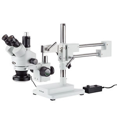 Amscope 3.5X-90X Trinocular Stereo Microscope With 144-Led Ring Light