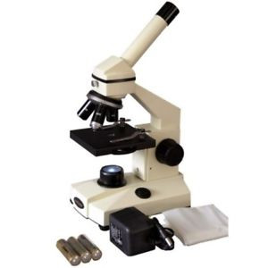 Amscope Optical Glass Lens All-Metal Led Compound Microscope 6 Settings 40X-100