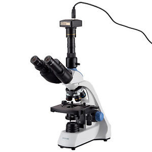 Amscope 40X-2000X Led Trinocular Compound Microscope + Mechanical Stage + 5Mp Ca