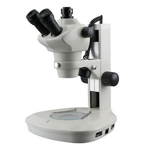 Amscope 8X-50X Track Stand Zoom Stereo Microscope + 2 Leds + 720P Wi-Fi Camera