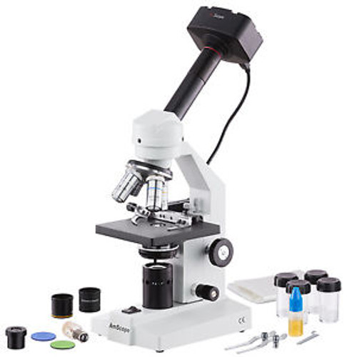 Amscope 40X-2000X Compound Vet Lab Microscope + 3Mp Usb Camera