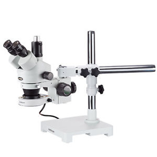 Amscope 7X-90X Trinocular Zoom Stereo Microscope + Boom + 80-Led