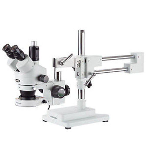 Amscope 7X-45X Industrial Inspection Trinocular Zoom Stereo Microscope With 80 L