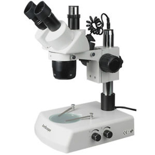 Amscope 10X-20X-40X Trinocular Stereo Microscope With Top & Bottom Lights