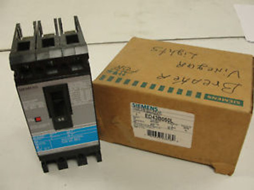 Siemens Ed43B050L Molded Case Circuit Breaker 50A 480V