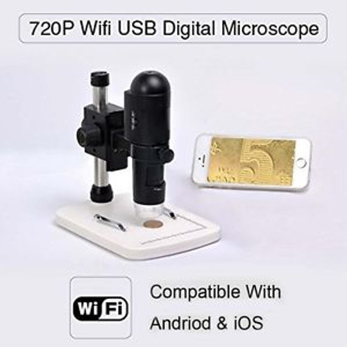 New Hd10X~200X Wifi Usb Digital Microscope Camera For Iphone Android 720P