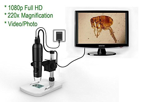 1080P Full Hd Digital Microscope Hdmi Microscope 10X-220X Magnification To