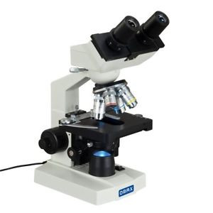 Omax 40X-2500X Lab Binocular Biological Compound Led Microscope With 3D Mechanic